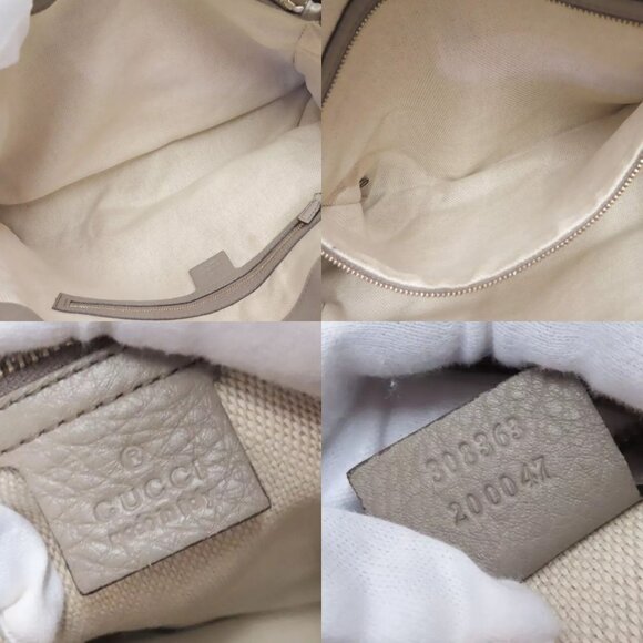 206464BR (X6) Gucci Crossbody Bag Soho Interlocking 2 Way Gray Leather - Picture 12 of 13